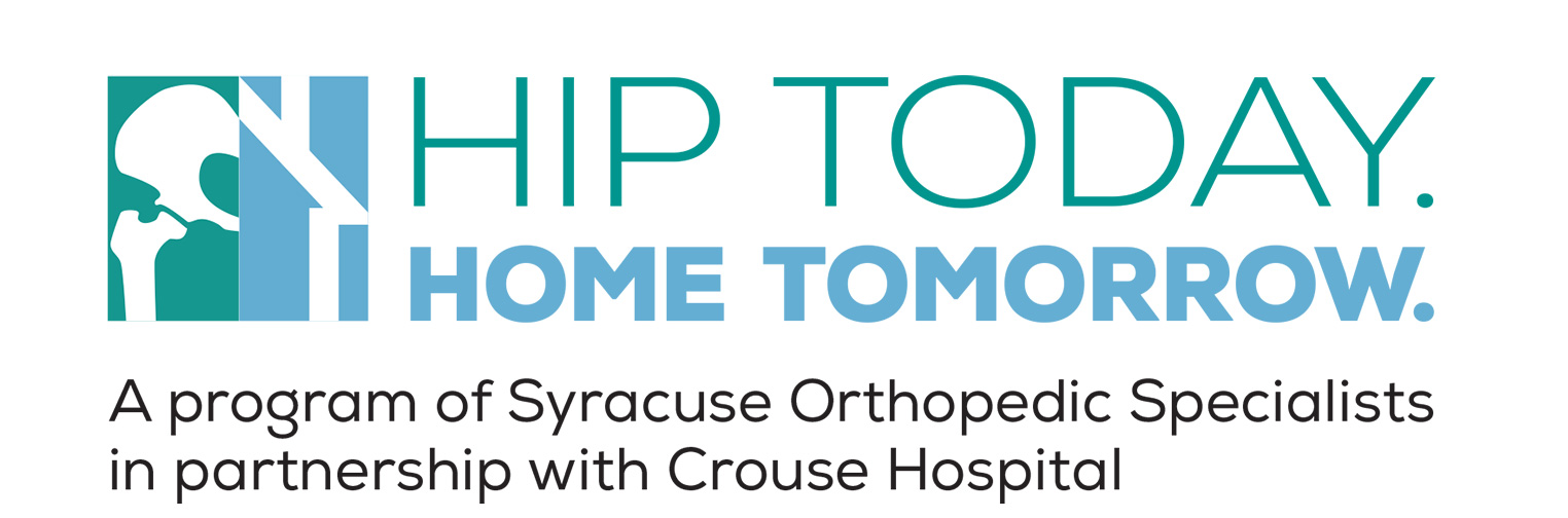 Hip Today Home Tomorrow Logo from Syracuse Orthopedic Specialists 