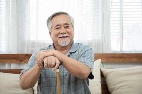 Elderly Man on Couch Fall Prevention