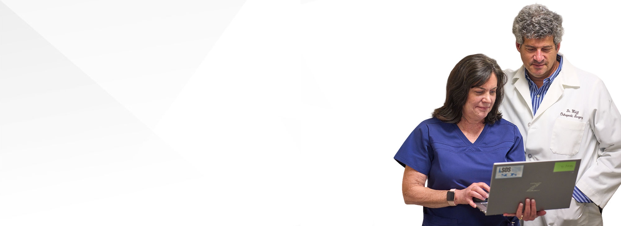 orthopedic doctors from sos syracuse orthopedic specialists doctor wulff with nurse