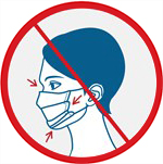 SOS COVID-19 information Incorrect Mask Example Loose Mask