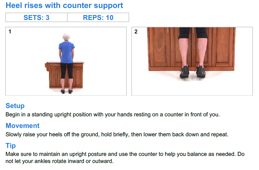 Heel Raises with Counter Support