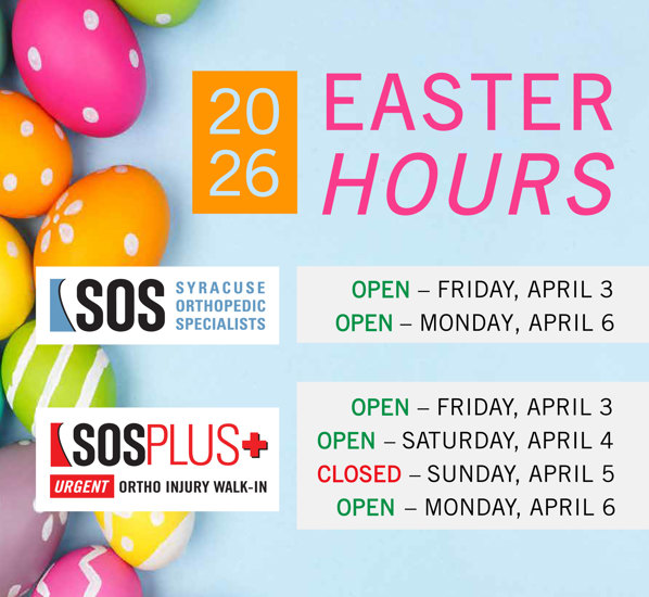 2026 SOS & SOS PLUS Easter Weekend Hours
