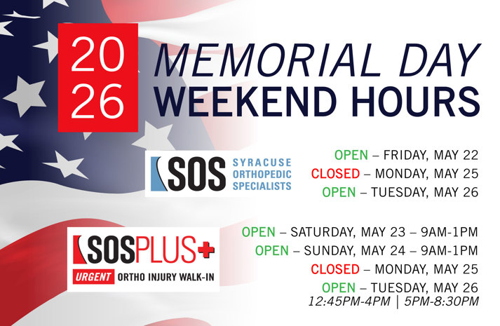 2026 SOS & SOS Memorial Day Weekend Hours