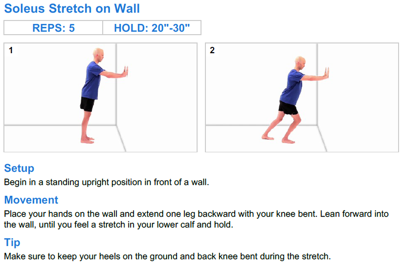 Soleus Stretch on Wall