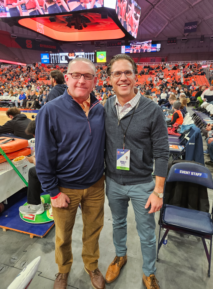 Brad Raphael and Mike Humphrey at SU Basketball Game- LSU 2023