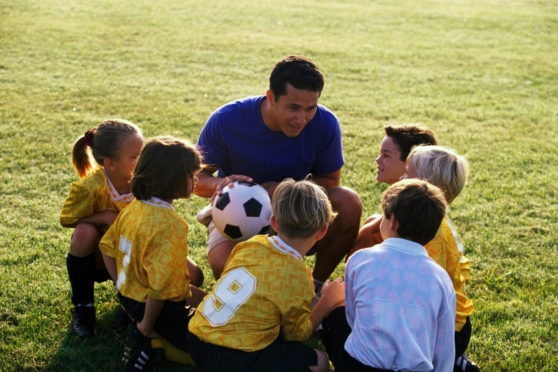 Coach talking about sports safety