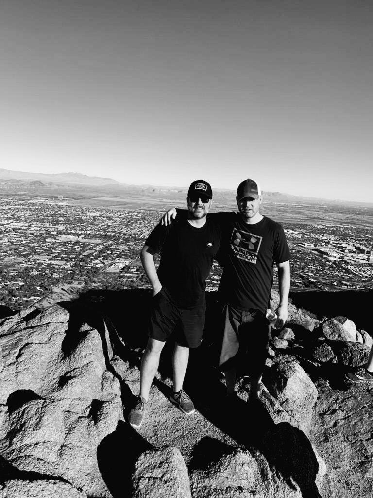 Aaron Bianco, MD and Craig Hanifin, PA hiking Camelback Mountain, AZ