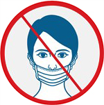 SOS COVID-19 information Incorrect Mask Example Under nose