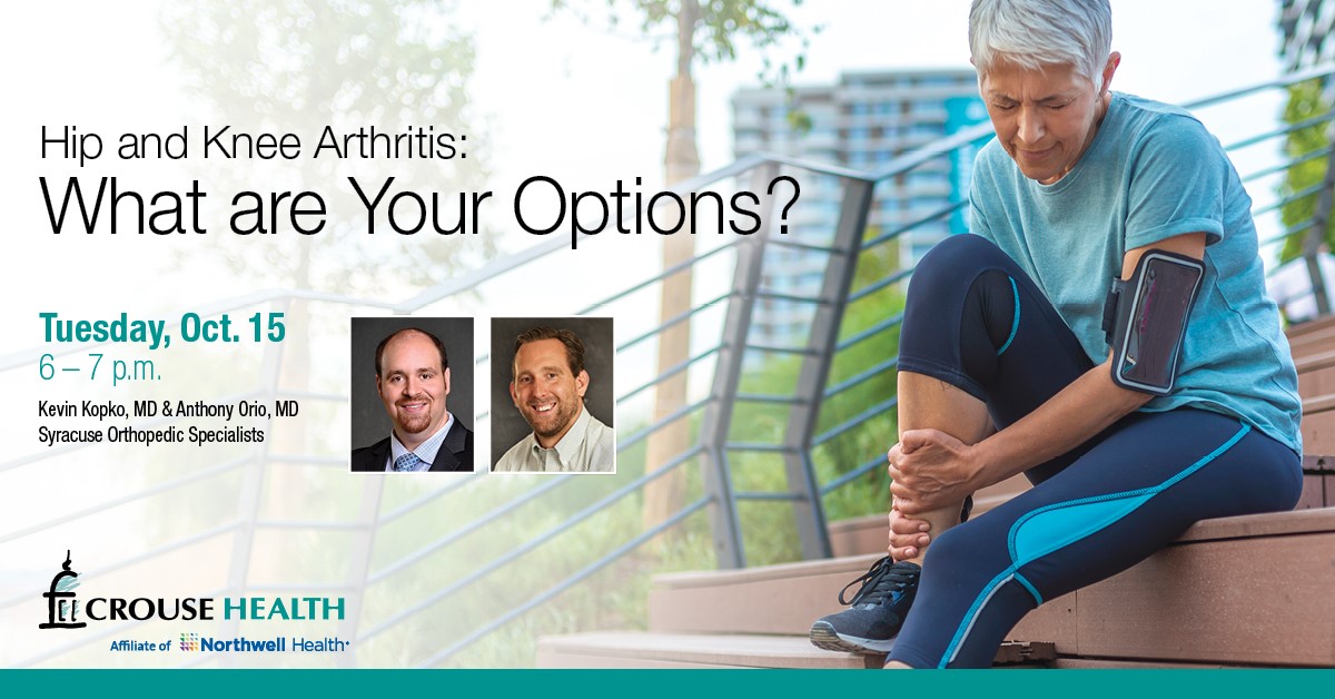 Free Community Health Forum - Hip and Knee Pain: What are Your Options?
