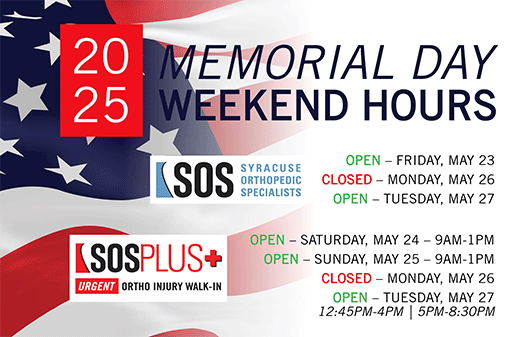 2025 Memorial Day Hours at SOS and SOS PLUS